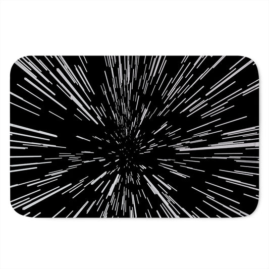 Black And White Lightspeed Print Indoor Door Mat