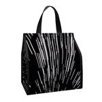 Black And White Lightspeed Print Insulated Lunch Tote