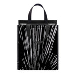 Black And White Lightspeed Print Insulated Lunch Tote