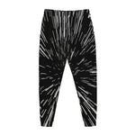 Black And White Lightspeed Print Jogger Pants