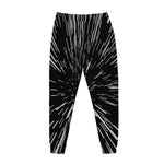 Black And White Lightspeed Print Jogger Pants