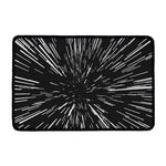 Black And White Lightspeed Print Kitchen Mat