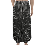Black And White Lightspeed Print Lantern Pants
