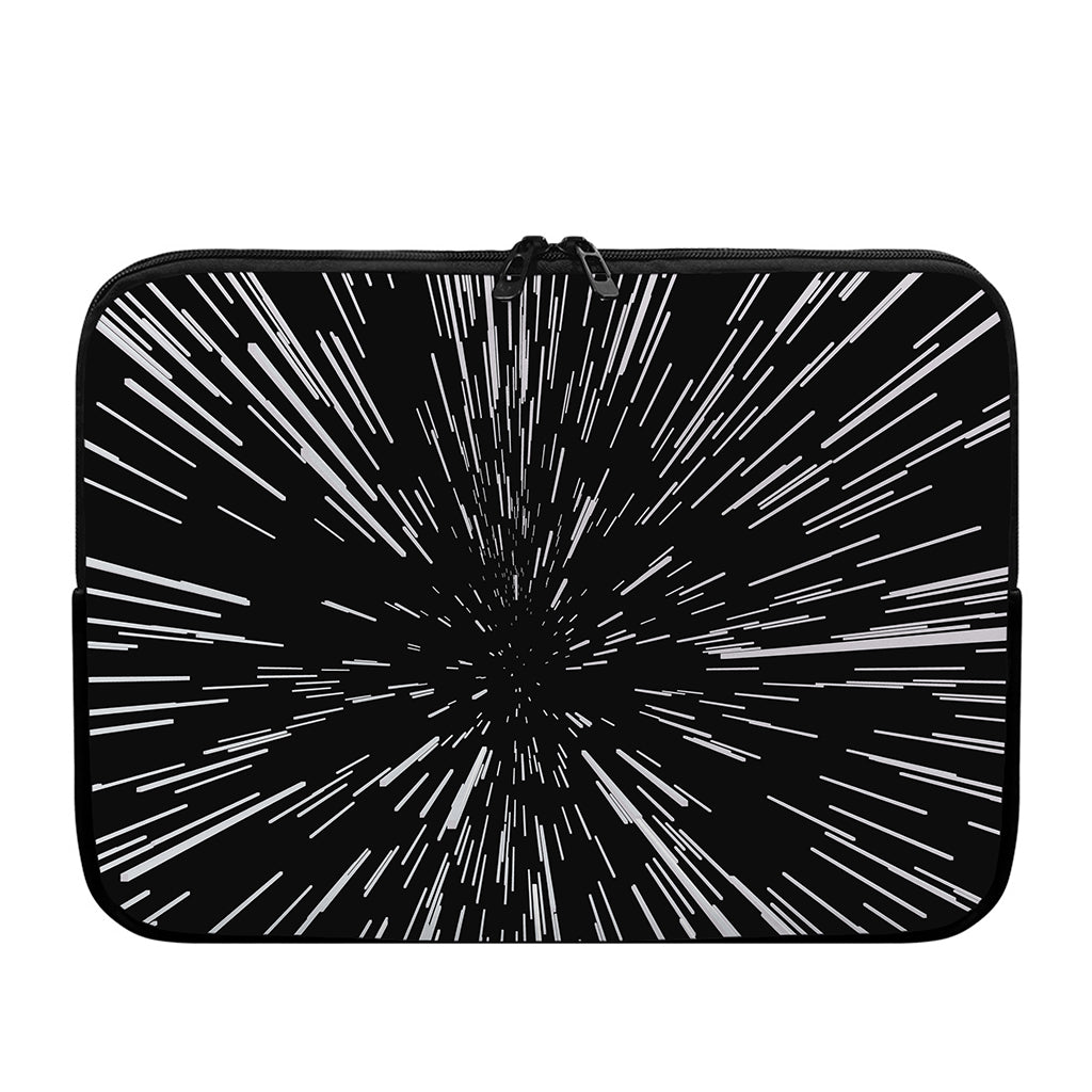 Black And White Lightspeed Print Laptop Sleeve