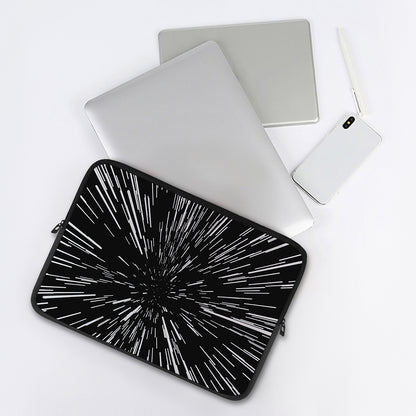 Black And White Lightspeed Print Laptop Sleeve
