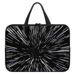 Black And White Lightspeed Print Laptop Sleeve With Handle