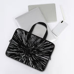 Black And White Lightspeed Print Laptop Sleeve With Handle