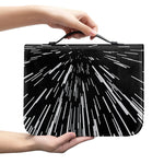 Black And White Lightspeed Print Leather Bible Cover