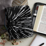 Black And White Lightspeed Print Leather Bible Cover