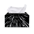Black And White Lightspeed Print Leather Tissue Box Cover