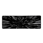 Black And White Lightspeed Print Long Kitchen Mat