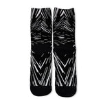 Black And White Lightspeed Print Long Socks