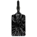 Black And White Lightspeed Print Luggage Tag