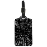 Black And White Lightspeed Print Luggage Tag