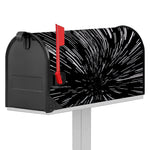 Black And White Lightspeed Print Mailbox Cover