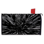 Black And White Lightspeed Print Mailbox Cover
