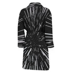 Black And White Lightspeed Print Men's Bathrobe