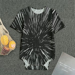 Black And White Lightspeed Print Men's Bodysuit