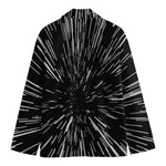 Black And White Lightspeed Print Men's Cotton Blazer