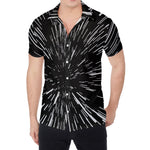 Black And White Lightspeed Print Men's Shirt