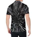 Black And White Lightspeed Print Men's Shirt