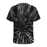 Black And White Lightspeed Print Men's Sports T-Shirt