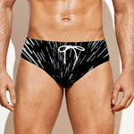 Black And White Lightspeed Print Men's Swim Briefs