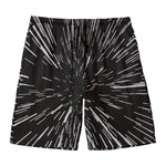 Black And White Lightspeed Print Men's Swim Trunks