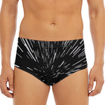 Black And White Lightspeed Print Men's Triangle Swim Briefs