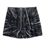 Black And White Lightspeed Print Mesh Shorts