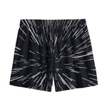Black And White Lightspeed Print Mesh Shorts