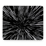 Black And White Lightspeed Print Mouse Pad