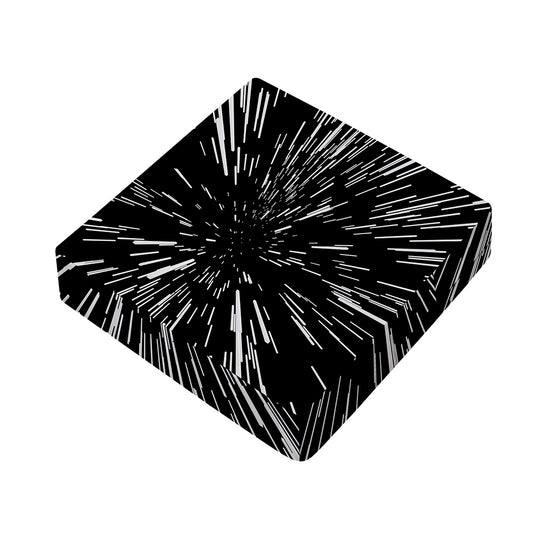 Black And White Lightspeed Print Outdoor Seat Cushion Cover
