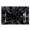 Black And White Lightspeed Print Placemat
