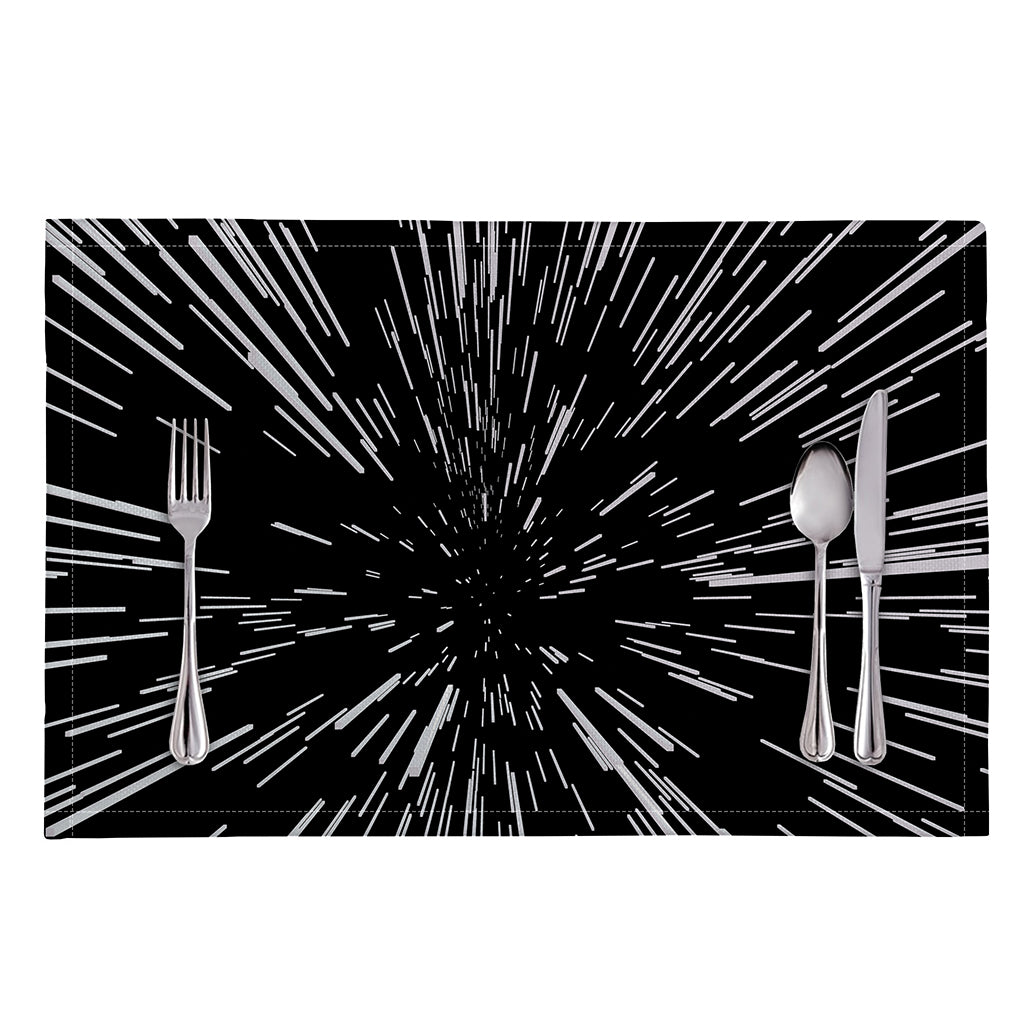 Black And White Lightspeed Print Placemat