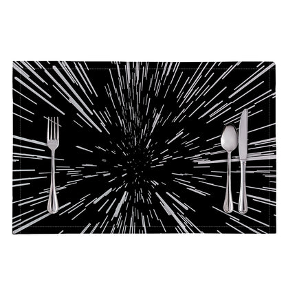 Black And White Lightspeed Print Placemat