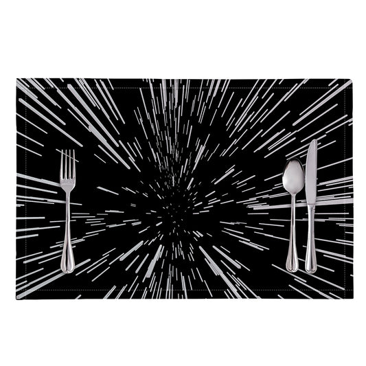 Black And White Lightspeed Print Placemat