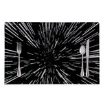Black And White Lightspeed Print Placemat
