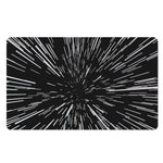 Black And White Lightspeed Print Polyester Doormat