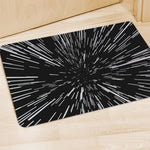 Black And White Lightspeed Print Polyester Doormat
