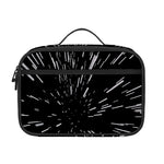 Black And White Lightspeed Print Portable Lunch Bag