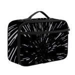 Black And White Lightspeed Print Portable Lunch Bag