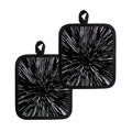 Black And White Lightspeed Print Pot Holders