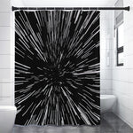 Black And White Lightspeed Print Premium Shower Curtain