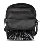 Black And White Lightspeed Print Rectangular Crossbody Bag