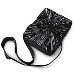 Black And White Lightspeed Print Rectangular Crossbody Bag