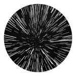 Black And White Lightspeed Print Round Blanket