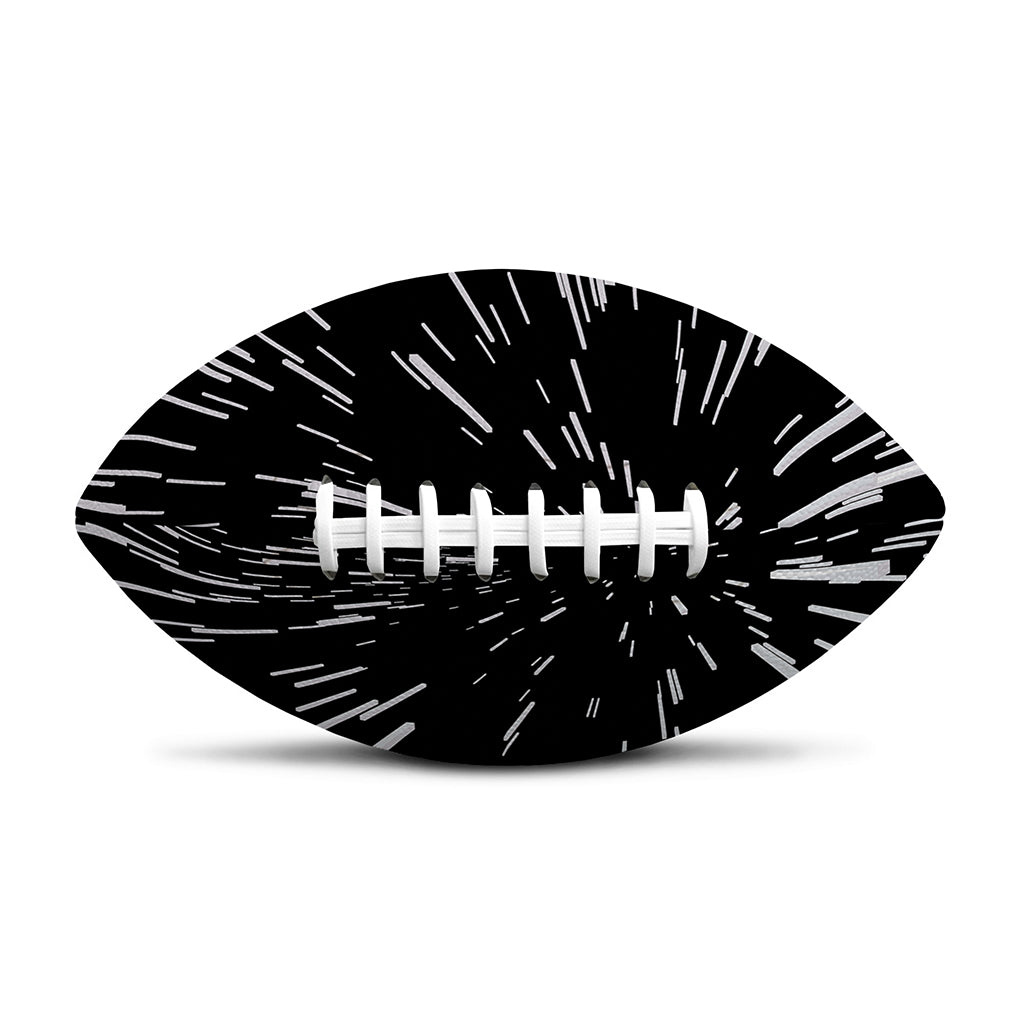 Black And White Lightspeed Print Rugby Ball