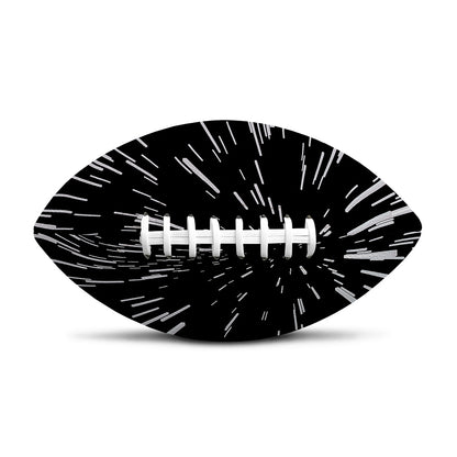Black And White Lightspeed Print Rugby Ball