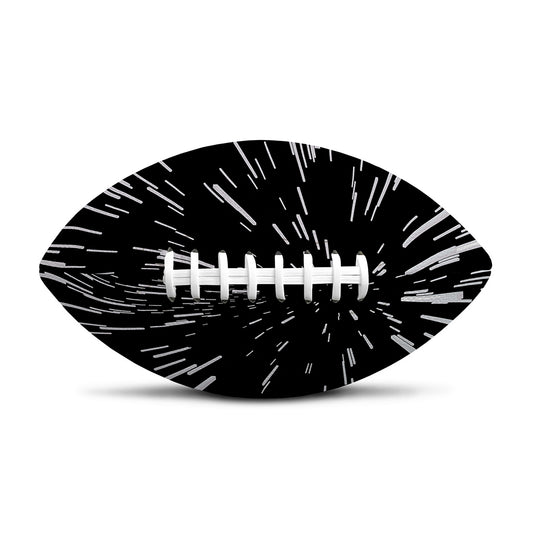 Black And White Lightspeed Print Rugby Ball